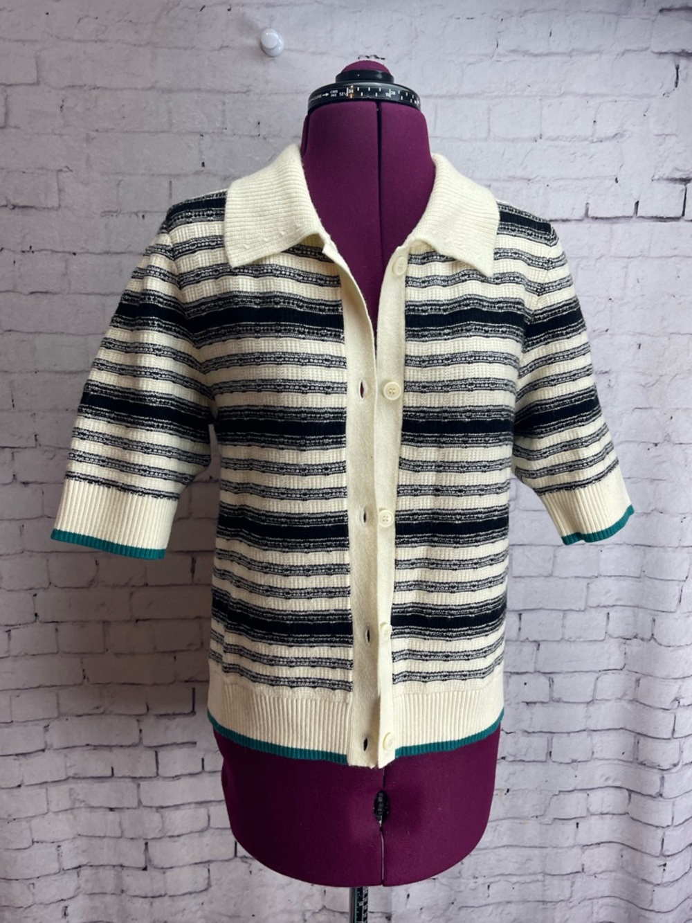 Anthropologie Maeve size medium Kinsley Striped Cropped Cardigan Sweater